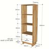 Kệ sách trang trí gỗ cao su 4 tầng 2 hộc kéo KS68058