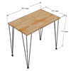 IDE68009 - Bàn mini Idesk gỗ cao su 80x50cm chân Hairpin cao 75cm