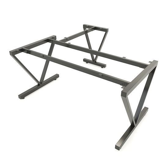 HCVC016 - Chân bàn chữ L hệ VConcept 160x160 lắp ráp