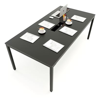 HBUC011 - Bàn họp 200x100 hệ UConcept chân sắt lắp ráp