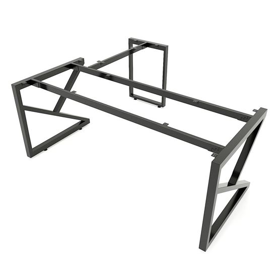 HCKC019 - Chân bàn chữ L hệ KConcept 180x160 lắp ráp