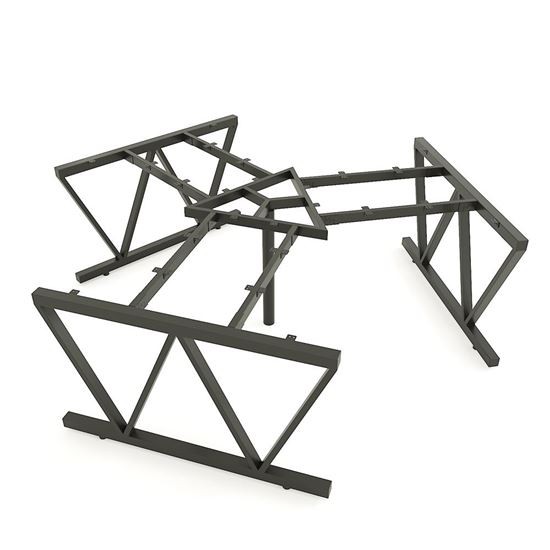 HCVC023 - Chân bàn cụm 3 hệ VConcept 236x205cm lắp ráp