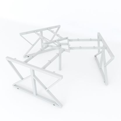 HCKC023 - Chân bàn cụm 3 hệ KConcept 236x205cm lắp ráp