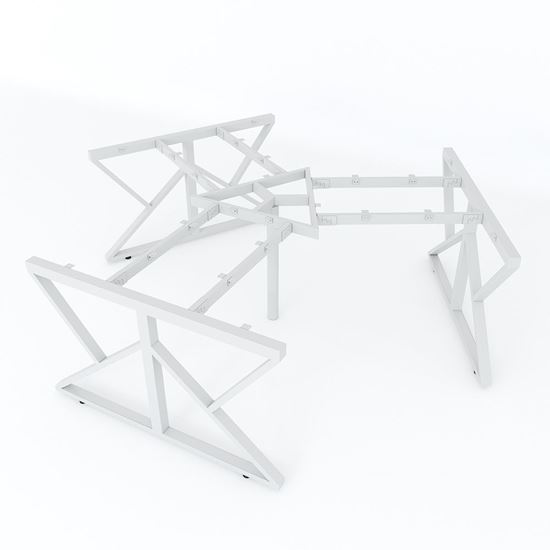 HCKC023 - Chân bàn cụm 3 hệ KConcept 236x205cm lắp ráp