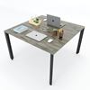 HBTA011 - Bàn cụm 2 chỗ ngồi 120x120cm hệ Trian chân sắt tam giác
