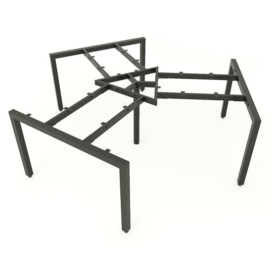 HCUC023 - Chân bàn cụm 3 hệ UConcept 236x205cm lắp ráp