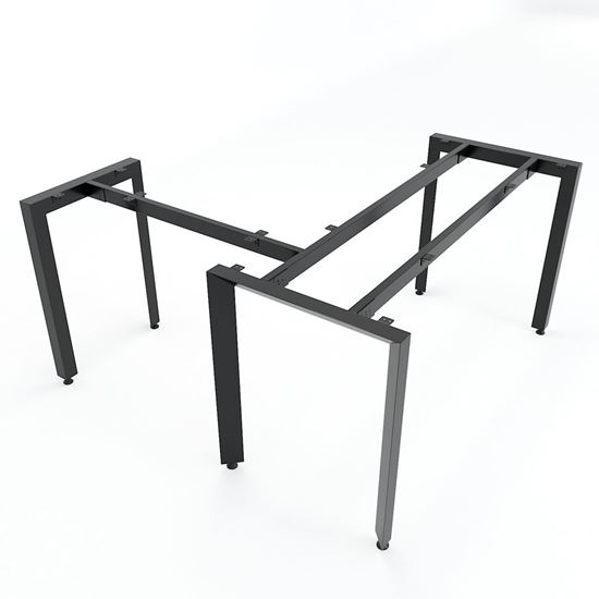 HCTA015 - Chân bàn chữ L chỗ ngồi hệ Trian Concep 140x150 lắp ráp