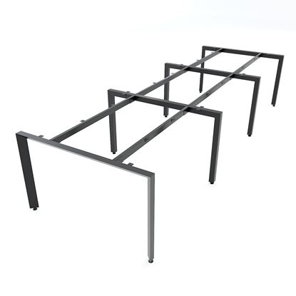 HCTA013 - Chân bàn cụm 6 chỗ ngồi hệ Trian Concep 360x120 lắp ráp