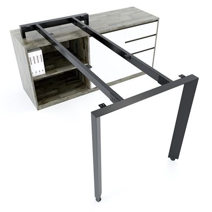 HCTA021 - Chân bàn gác tủ chỗ ngồi hệ Trian Concep 140x70 lắp ráp
