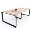 Bàn họp 100x200cm hệ Trian chân sắt tam giác
