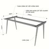 Kích thước Chân bàn sắt lắp ráp