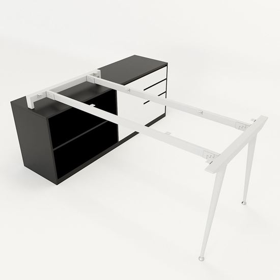 HCCO022 - Chân bàn gác tủ hệ CONE Concept 160x80 lắp ráp