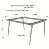 Kích thước chân sắt cho bàn cụm 2 người