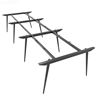 HBCO013 - Bàn cụm 6 chỗ 120x360cm hệ CONE chân sắt lắp ráp