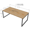 HBRT009 - Bàn họp 100x200cm hệ RECTANG chân sắt lắp ráp