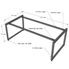 HBRT009 - Bàn họp 100x200cm hệ RECTANG chân sắt lắp ráp