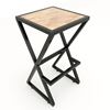 GCFX003 -  Ghế XBar khung sắt gỗ không lưng ( 40x40x75cm)