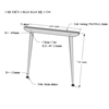 Bàn làm việc 70x140cm hệ CONE chân sắt lắp ráp
