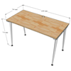 Bàn làm việc 70x140cm hệ CONE chân sắt lắp ráp