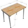Bàn làm việc 60x100cm hệ CONE chân sắt lắp ráp