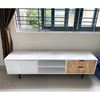 Kệ tivi phòng khách hiện đại bằng gỗ chân sắt 180x40x50cm