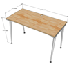 Bàn làm việc 80x160cm hệ CONE chân sắt lắp ráp