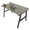 Bàn làm việc gỗ cao su chân sắt lắp ráp