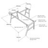 Kích thước chân bàn sắt lắp ráp