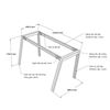 Kích thước Chân bàn sắt lắp ráp