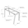 Kích thước chân bàn sắt lắp ráp