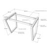 Kích thước chân bàn sắt lắp ráp 100x60cm