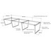 Picture of Chân bàn cụm 6 hệ Trapez Concept 360x120cm lắp ráp HCTC014