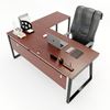 Bàn làm việc gỗ cao su chân sắt lắp ráp