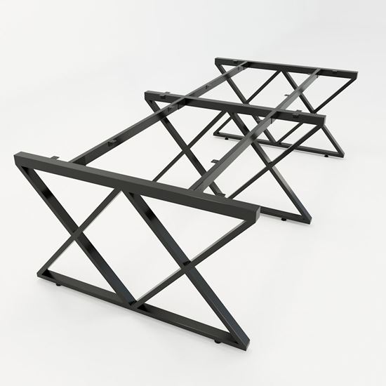 HCXC012 - Chân bàn cụm 4 hệ XConcept 240x120 lắp ráp