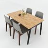 Bàn ăn 140x80cm chân sắt Aton Concept lắp ráp BA68018