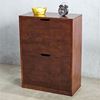 Tủ gỗ để giày 2 ngăn 60x30x82cm gỗ cao su KG68016