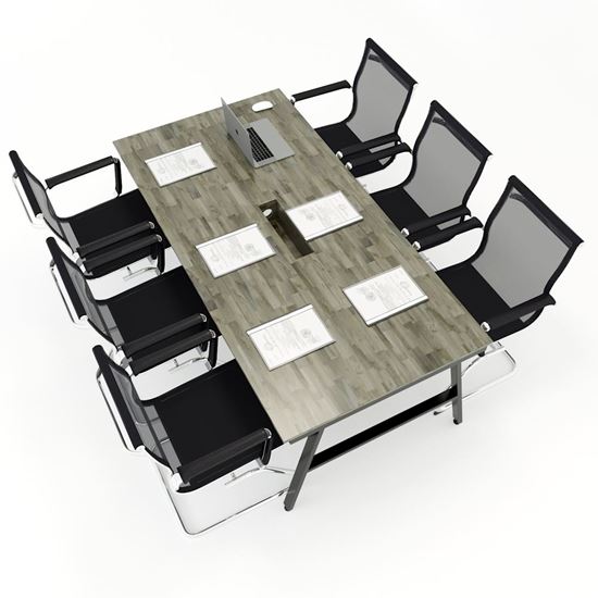 HBAC012 - Bàn họp 200x100 AConcept chân sắt lắp ráp