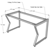 HBMC005 - Bàn làm việc 140x70 MConcept chân sắt lắp ráp