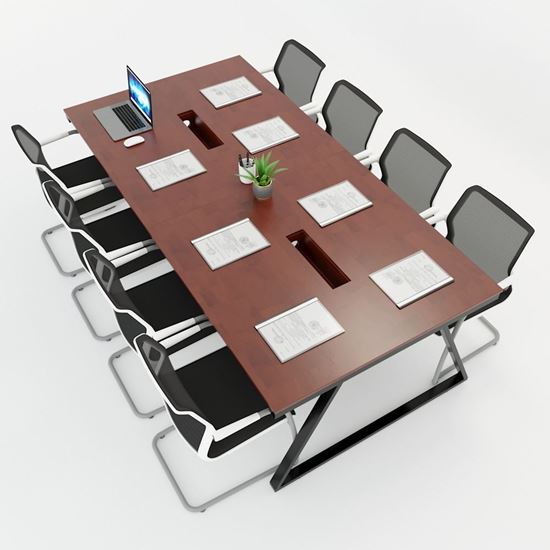 HBTH012 - Bàn họp 240x120 Trapeze II Concept lắp ráp