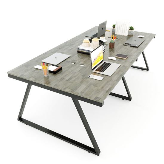 HBTH014 - Bàn cụm 4 240x120  Trapeze II Concept lắp ráp