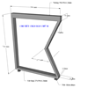 HBMC003 - Bàn làm việc 140x60 MConcept chân sắt lắp ráp
