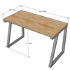 HBTH001 - Bàn làm việc 100x60 Trapeze II Concept lắp ráp