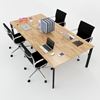 HBOV013 - Bàn cụm 4 240x120 hệ Oval Concept lắp ráp