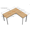 Chi tiết kích thước bàn làm việc chữ L 160x140cm