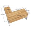 Bàn giám đốc chữ L gỗ cao su chân sắt hệ MConcept HBMC018