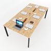 HBOV011 - Bàn họp 240x120 hệ Oval Concept lắp ráp