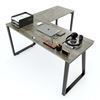 HBTH016 - Bàn chữ L 140x140 Trapeze II Concept chân sắt lắp ráp