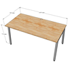 Bàn làm việc 160x80 Aton Concept chân sắt lắp ráp