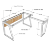 HBTH016 - Bàn chữ L 140x140 Trapeze II Concept chân sắt lắp ráp