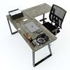 HBTH016 - Bàn chữ L 140x140 Trapeze II Concept chân sắt lắp ráp